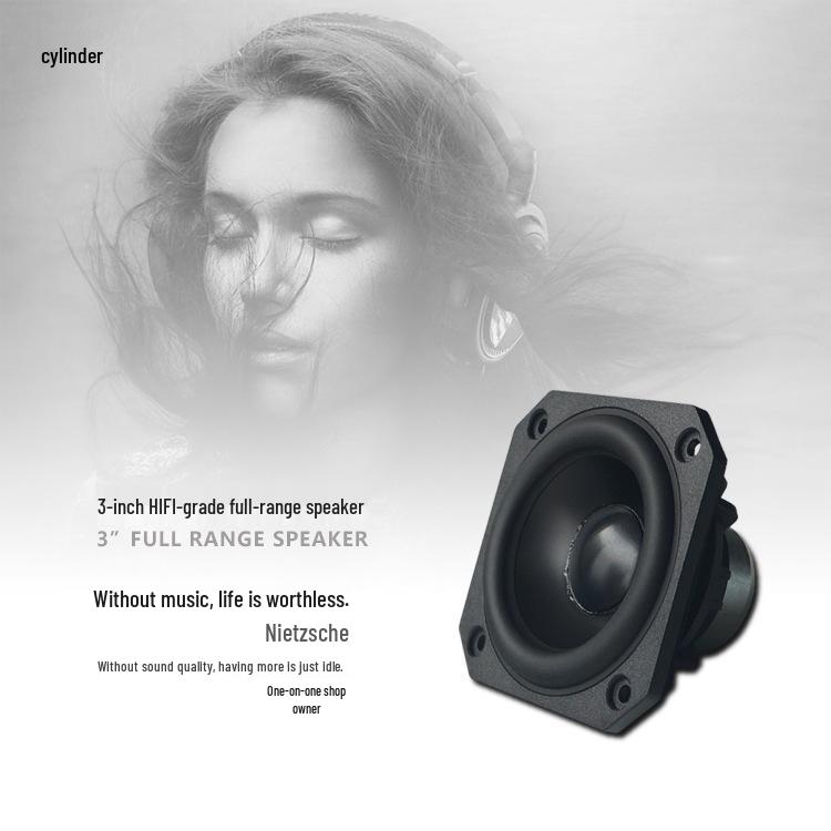 Upgraded 3-inch Neodymium Full-Range Speaker - Acoustic Rare Earth Magnet for Computers