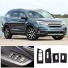 4PCS Window Lift Switch Panel Frame Cover Trim for Honda Pilot 2016-2022/ Passport 2019-2023, ABS Material Car Door Window Glasses Lifter Button