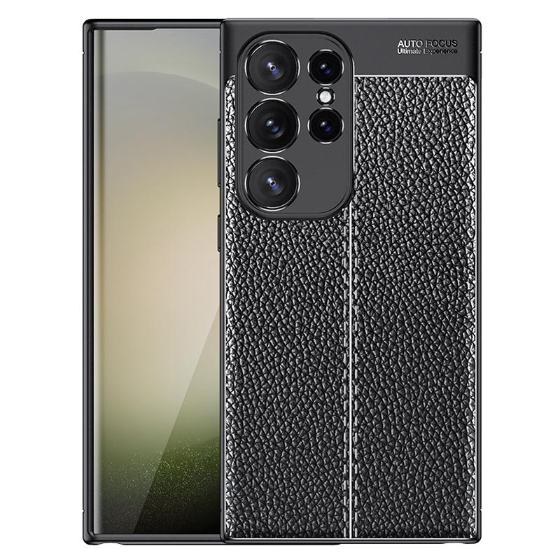 Phone Cover for Samsung Galaxy S24 Ultra Case Litchi Texture Slim Soft TPU Phone Shell
