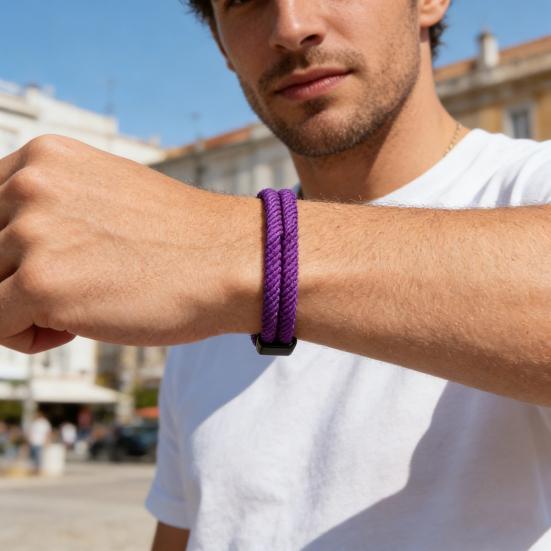 Herren Seilarmband Verstellbares Geflochtenes Seilarmband Lässiges Einfarbiges Schnurarmband Freundschaftsarmband Geschenk für Freund Bruder