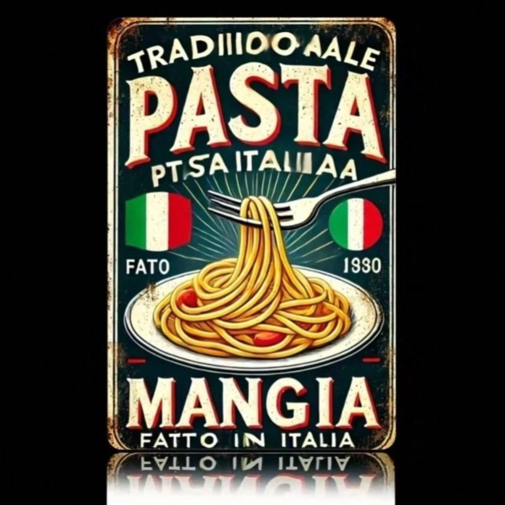 Retro Kitchen Metal Poster Carbonara Wall Art