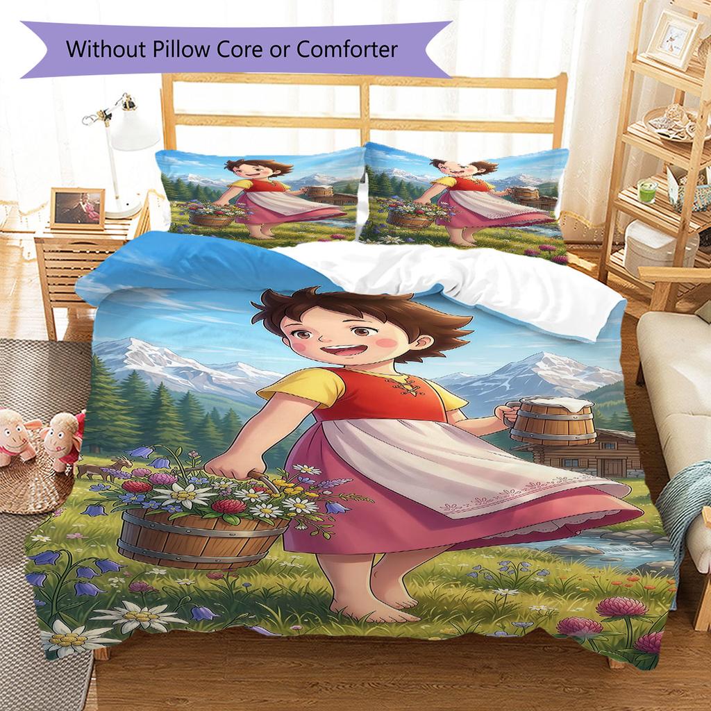Heidi Bedding Quilt Set Quilt Cover Pillowcase Home Decoration Birthday Gift (1 * Duvet Cover + 2 * Pillowcase, Without Core)