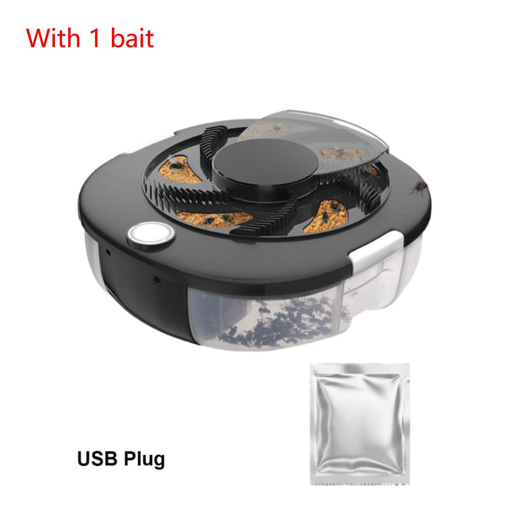 Automatic Fly Catcher USB Rechargeable/Plug-In Physical Fly Catching Kitchen Flytrap Quiet Indoor/Outdoor Insect Catcher