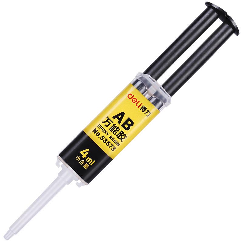 Deli 53573 Universal AB Glue: Multi-functional Strong Adhesive for Plastic, Metal, Leather, and Woodworking.