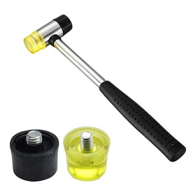 3pcs Shockproof Striking Tip Set 25mm Double-Faced Rubber Mallet  For Jewelry Making