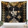 Gold Snake Print Tapestry,Sun and Moon Wall Blanket for Kids Teens,Girls Adult Vintage Paisley Boho Floral Wall Hanging Art