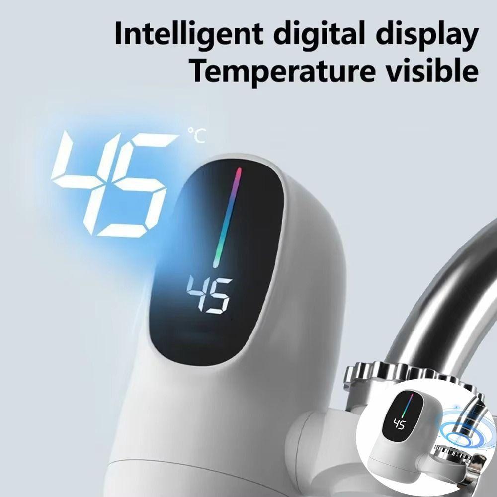 Temperature Display Tankless Heaters 3000W Fast Heating Electric Hot Water Tap Bathroom