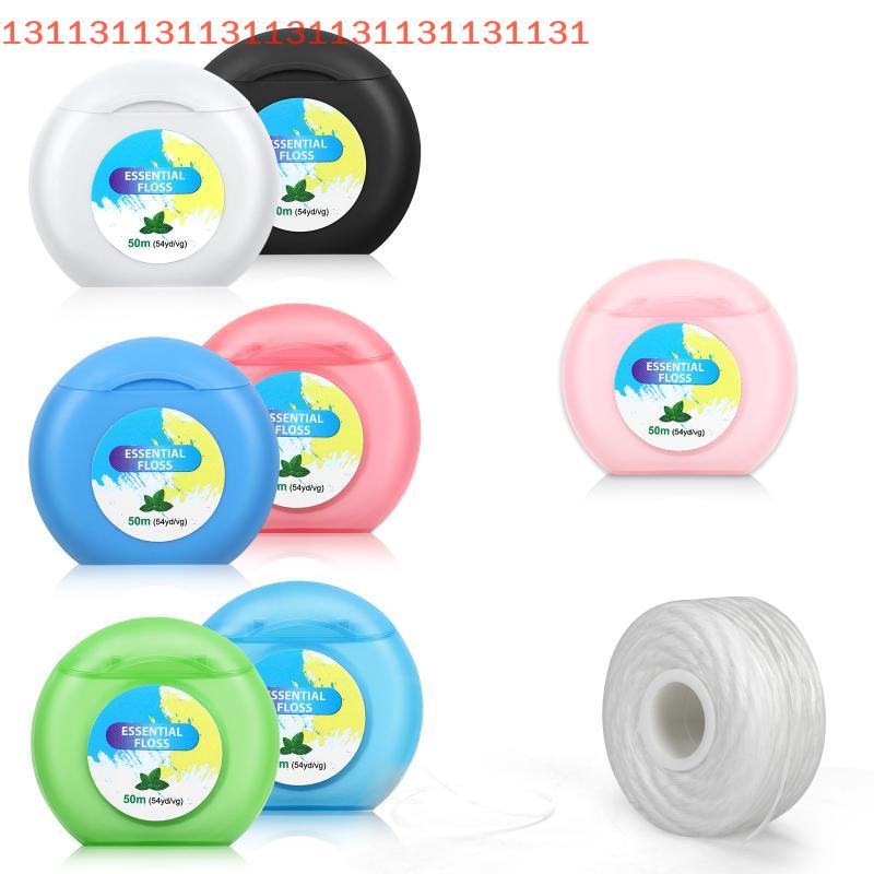 Dental Hygiene, Teeth Clean Tools, 50m Portable Dental Floss Roll Toothpicks, Dentistry Floss with Case, Oral Care