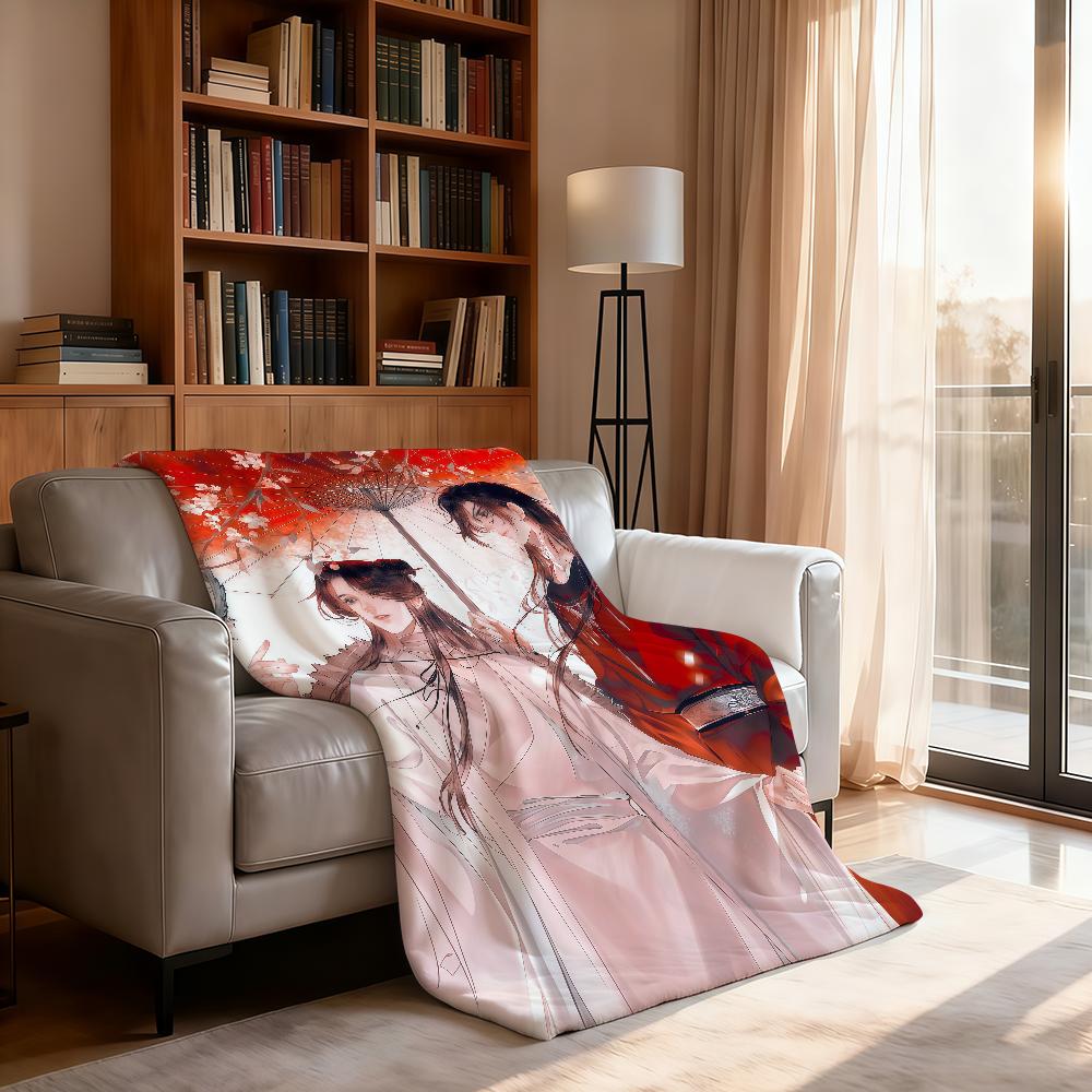 Hot H Heaven O Official B Blessing Cartoon Blanket For Soft Throw Blanket for Picnic Bed Sofa Home Bedroom Cozy Warm Comfortable