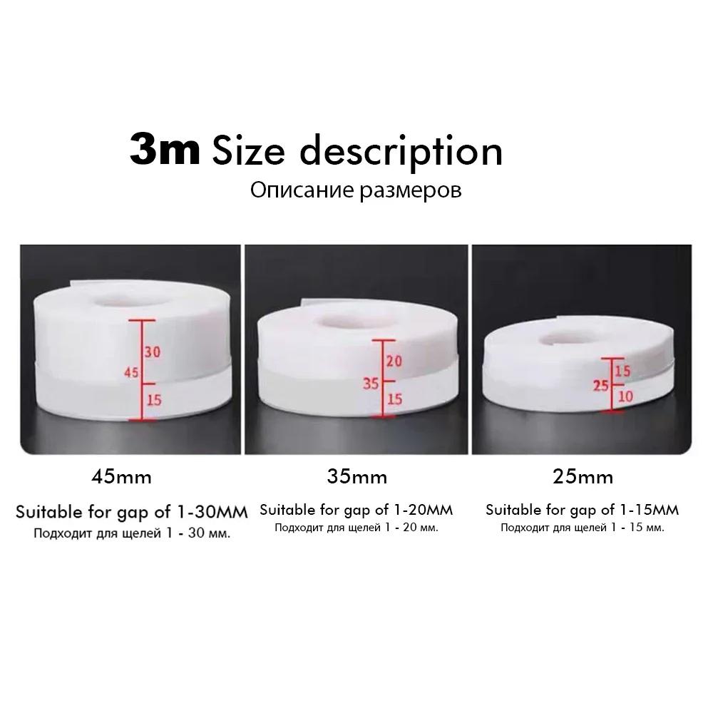 3M Door Seal Strip Self AdhesiveWindow Sealing Tape Windproof Dust Weather Strip Home Door Transparent Soundproof Sealstrip