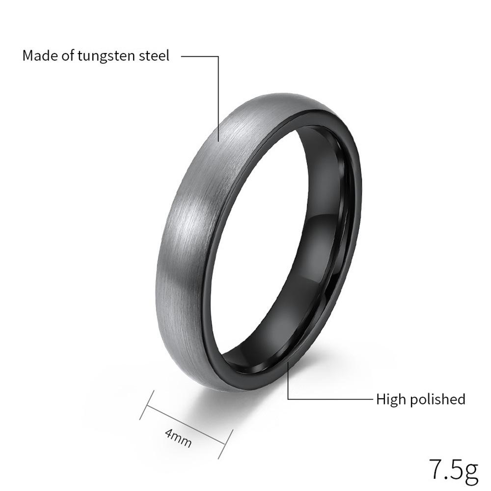 

Curved Sand Surface Tungsten Steel Ring: Stylish and Simple 4, 6, 8mm Stainless Steel Tungsten Jewelry Size 9
