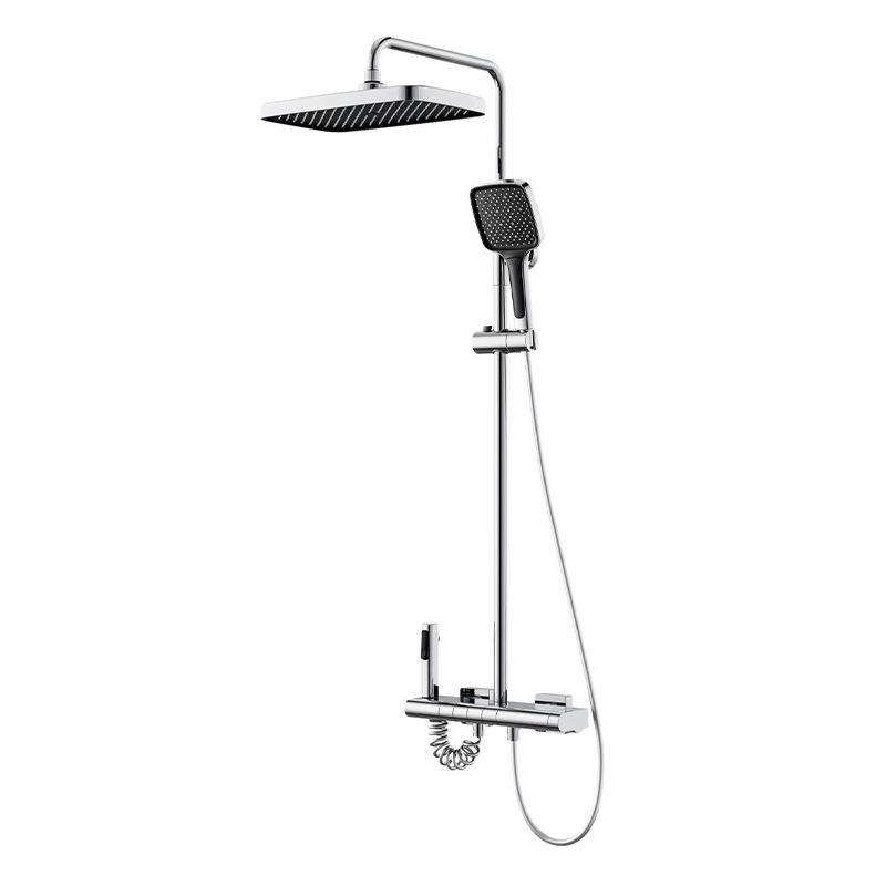 Brushed Gold/Rose Gold Bathroom Shower Set Wall Mount Rainfall Shower Head Handheld Sprayer Hot/Cold Mixers with Bidet Spray Tap