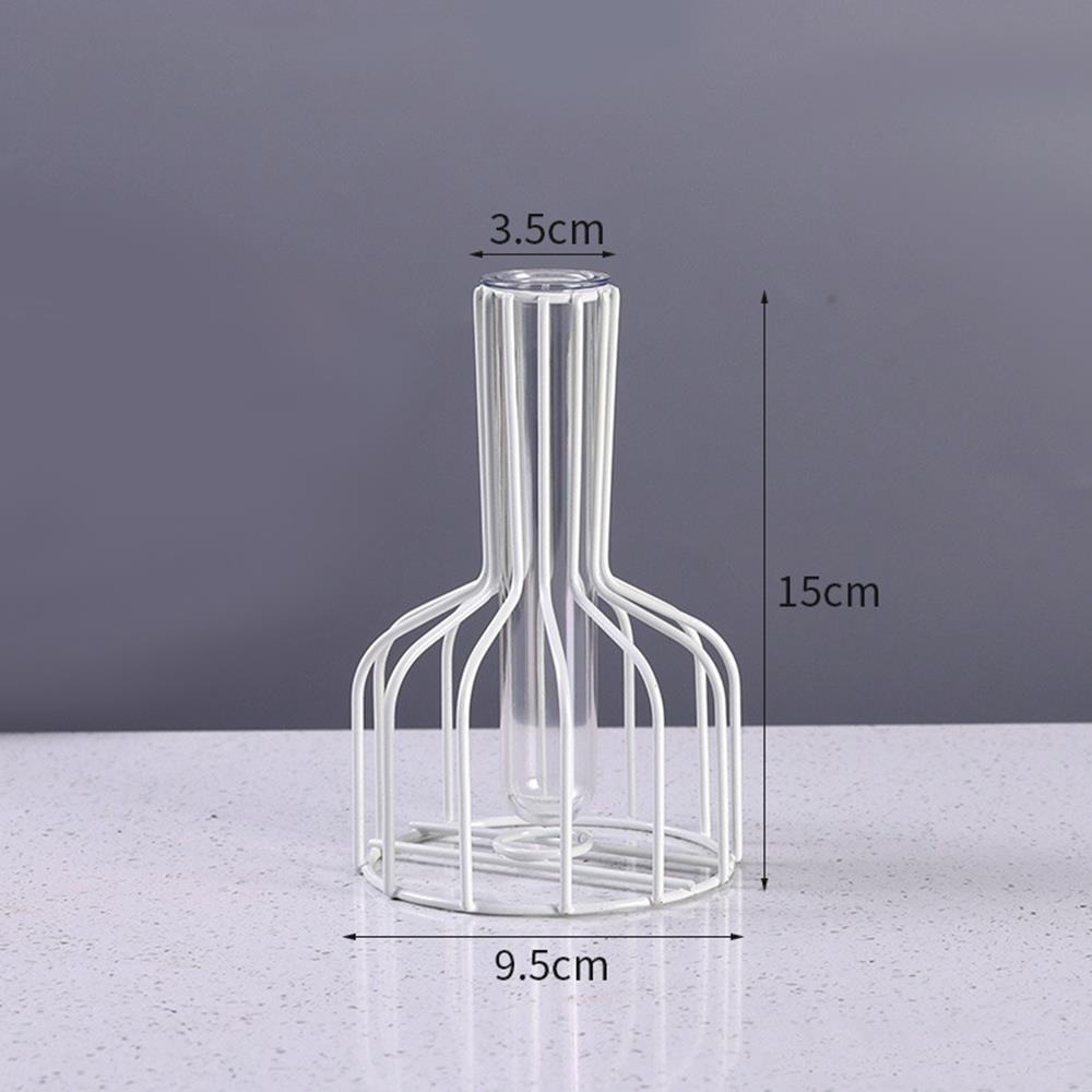 Minimalist  Iron Flower Vase Metal Flower Stand Desktop Vase Hydroponic Vase Home Decoration Hollowed Out Creative Simple