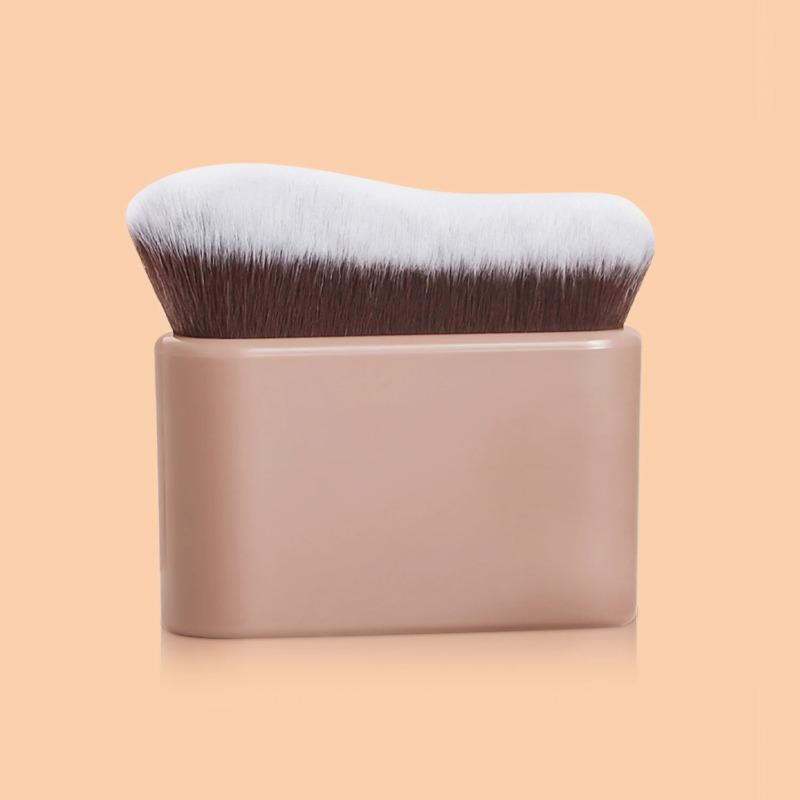 1 Stück Hand-Make-up-Pinsel, Foundation-Pinsel, Gebogener Pinsel, Weiche Borsten, Gleichmäßige Anwendung, Hochwertiger Make-up-Pinsel, Reise-F