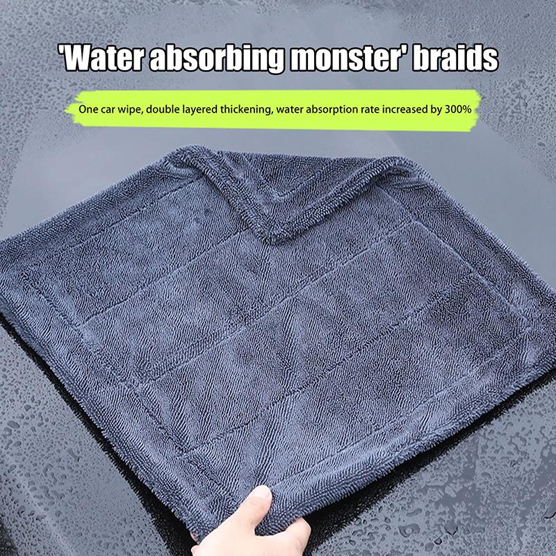 Car Wash Towel Microfiber Single/Double-Sided Ultra Absorbent Car Wash Cloth Cleaning Drying Towel Washing Car Cleaning Tool
