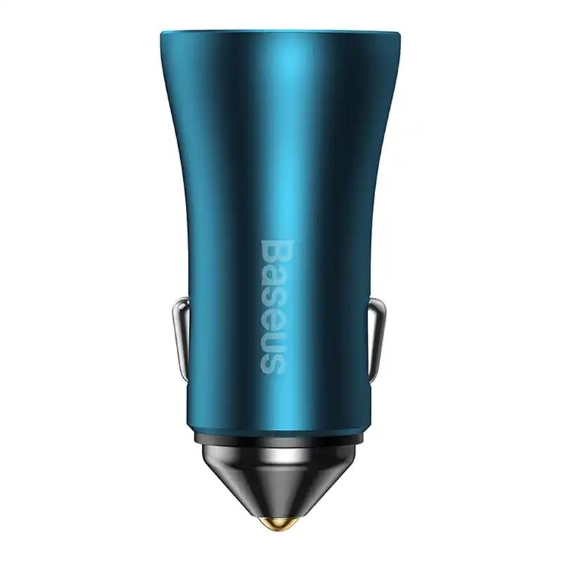 Ładowarka Samochodowa Baseus Golden Contactor Pro, 2X Usb-C, 40W (Niebieska)