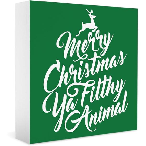 Christmas Vacation Funny Decorations - Xmas Holiday Sign, 5 x 5 Inches Ya