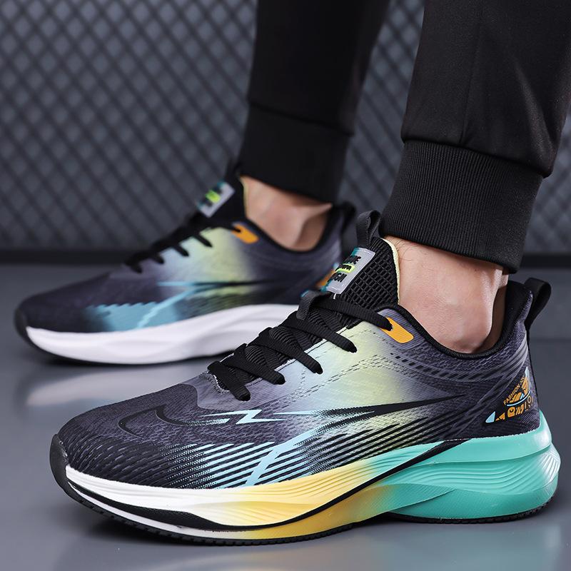 Herrenschuhe Sneaker 2025 Frühling, Sommer und Herbst neue Paarsneaker stoßdämpfende Laufschuhe Mesh atmungsaktiv weichsohlige Laufschuhe