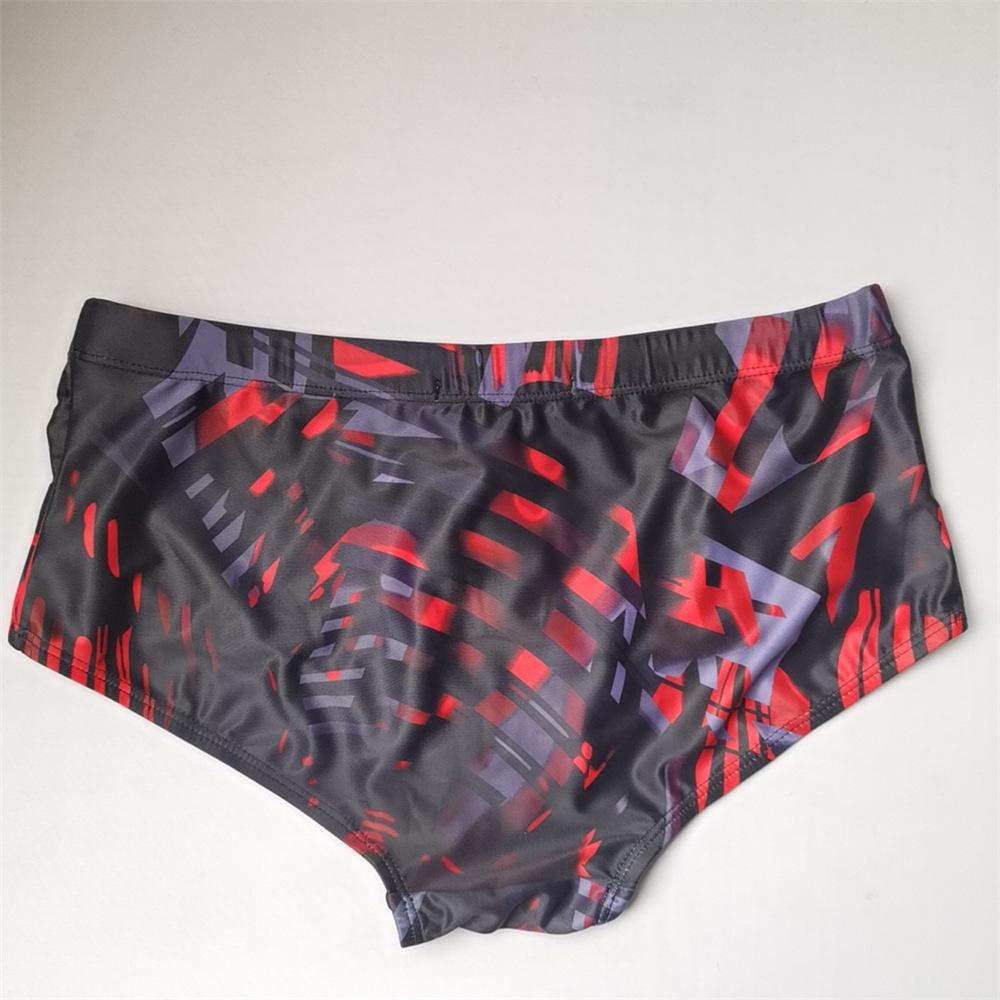 Black Red Phantom Abstract Quick-drying Men's Swimming Boxer