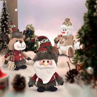 Neue Weihnachtsdekorationen - Weihnachtsmann, Schneemann, Elch, Kreativer Schmuck, Sitzende Haltung, Puppe, Weihnachtsgeschenk