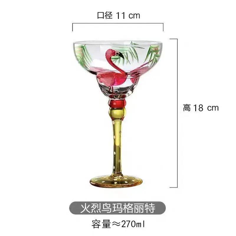 Handmade Colorful Cocktail Cup Margarita Europe Goblet Cup Champagne Cup Creative WineGlasses Home Bar WeddingParty Wine Glasses