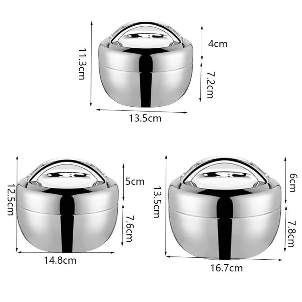 Double Layer Insulated Bowl Stainless Steel Food Storage Container Thermal Lunch Box Picnic