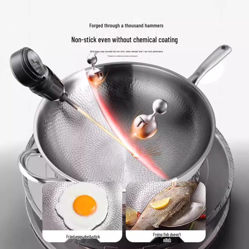 PuPan Non-Coated Titanium Stir-Fry Wok