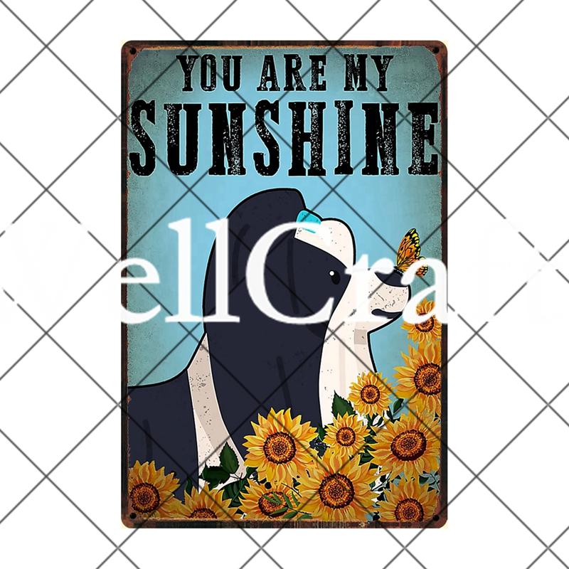[ Wellcraft ] Pet Shih Tzu Dog You Are My Sunshine Beer Bath Shop Art Metal Tin Sign Wall Poster Iron Painting Pub D-14 20*30 CM