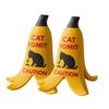 1/2/3Pcs Cat Vomit Caution Sign Banana Peel Cat Vomit Warning Sign Home Office Mini Table Sign Humorous Decoration Animal Lovers Gift