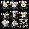 8pcs Cartoon Halloween Luminous Ghost Figurines Halloween Pumpkin Ghost Decor  Bar Home Decor