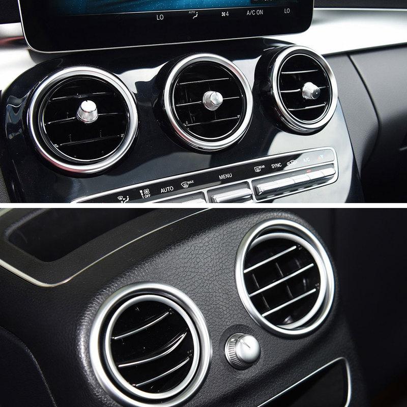 For Mercedes W205 W253 Car Front Rear Console Central Air Conditioner AC Vent Grille For Benz C GLC Class C180 C200 C260 GLC300