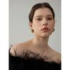 Yhpup Big Promotion Stainless Steel C Shape Geometric Hollow Unusual Earrings Waterproof Metal Daily Jewelry Wholesale