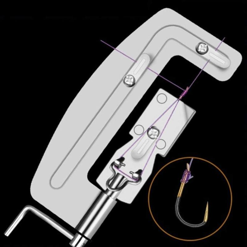 All Metal Fishing Hook Tyer Knot Machine Fast Tying Multi-functional Fishing Hook Line Tying Knotting Device
