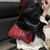 New solid color niche design advanced texture retro trend rivet versatile shoulder messenger bag women