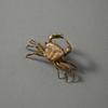Metal Crab Figurine Ornament Bronze Vintage Miniature Animal Figurine Simulation Crab Model Toy Desk Ornament Home Decor Crafts