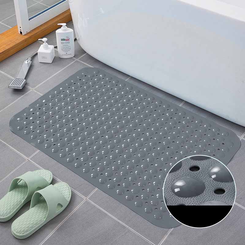 PVC Non-Slip Bath Mat with Suction Cups Shower Bathtub Mat Anti-Fatigue Bathroom Floor Mat Massage Foot Pad