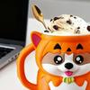 Corgi Ice Cream Pint Holder with Pumpkin Hoodie Insulated Sleeves Cover Cooler Adorable Dog-Themed Ice Cream Pint Containers for Beer Soda Dessert