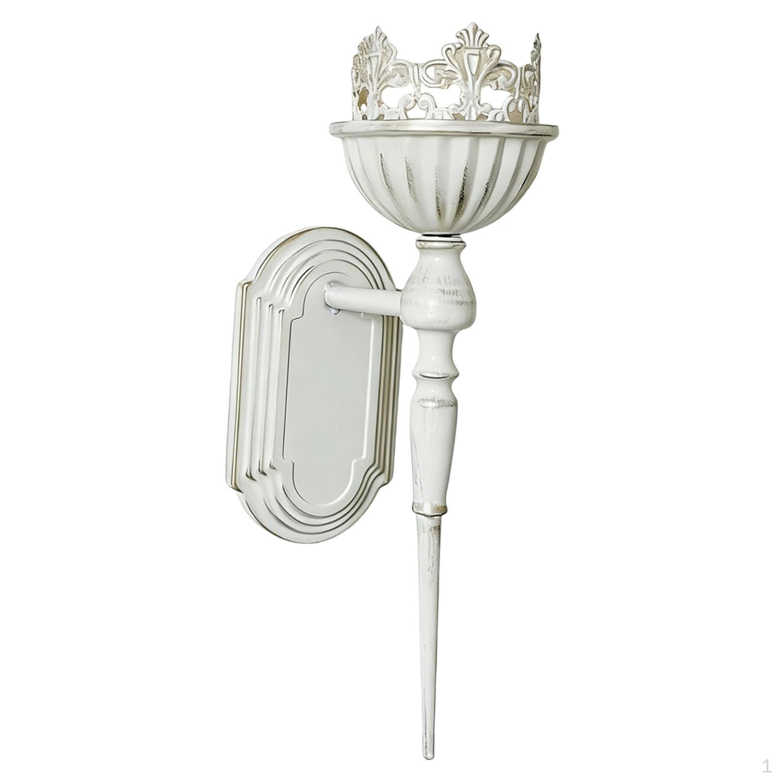 

Antique Design Wrought Iron Wall Candle Holder, Ornamental Hanging Sculpture, Decoration белый