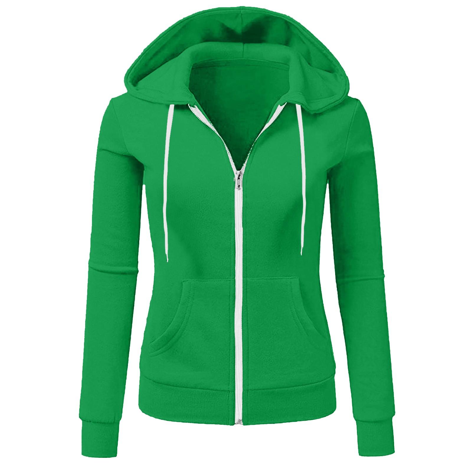 

Свободная женская куртка свободного покроя с круглым вырезом на осень и зиму, однотонная M зелёный