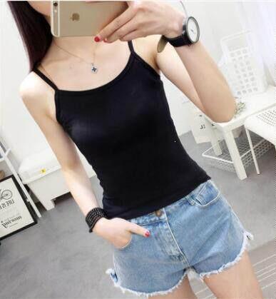 Sling Vest Women's Underwear Internet Celebrity Large Size Outside Wear Versatile Inside - Piece Student Thin Belt Bottoming Shirt