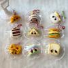 Cute Simulation Toast Bread Squeeze Toy Cartoon Silicone Stress Relief Toy Fun Mini Decompression Slow Rebound Toys Gifts