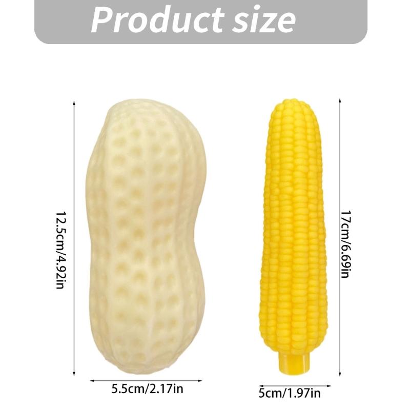 Pet Chew Set with Corn and Peanut Design, Dog Indoor Routine Toy for Daily Relief and Easy Carry Use Indoors