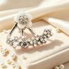 Daisy Crystal Chamomile Flower Stud Earrings for Women - Korean Style Sweet Drop Accessories