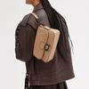 Coach Getigert 26 Unifarbene Buchstabe Druckknopf Klappe Wildleder Leder Handtasche Crossbody Schultertasche Mittel Damen taschen Kamel C5262-V5TOF