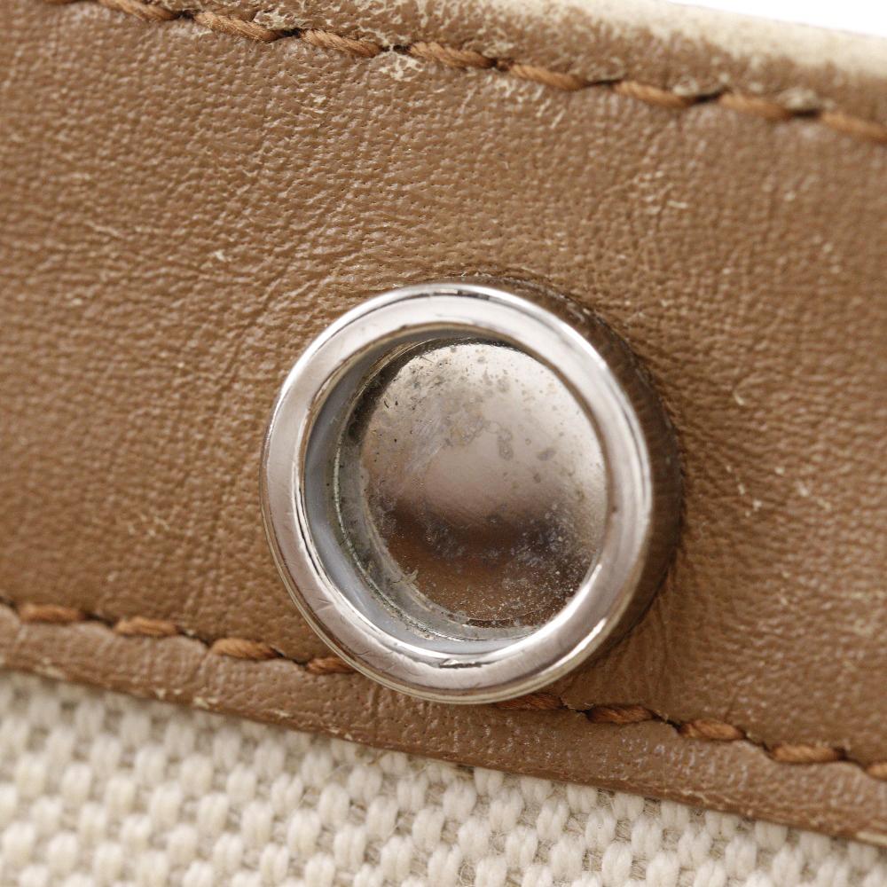 Balenciaga Navy Pochette Shoulder Bag 339937 Brown Canvas/leather Women Used