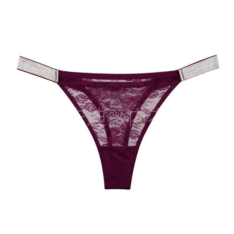 Sexy Low Waist One Piece Lace See Through Plus Size Women T Thong Panties