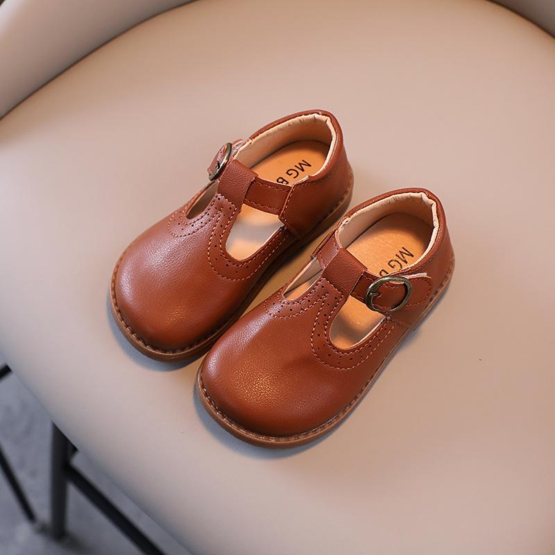 Kids Classic T Strap Mary Jane Flat Shoes