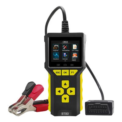 BT80 Escáner de Diagnóstico OBD2 para Coche Herramienta de Instrumento 2 en 1 Probador de Batería de Coche Soporte Multi-Idioma Para Vehículo de 6V 12V 24v