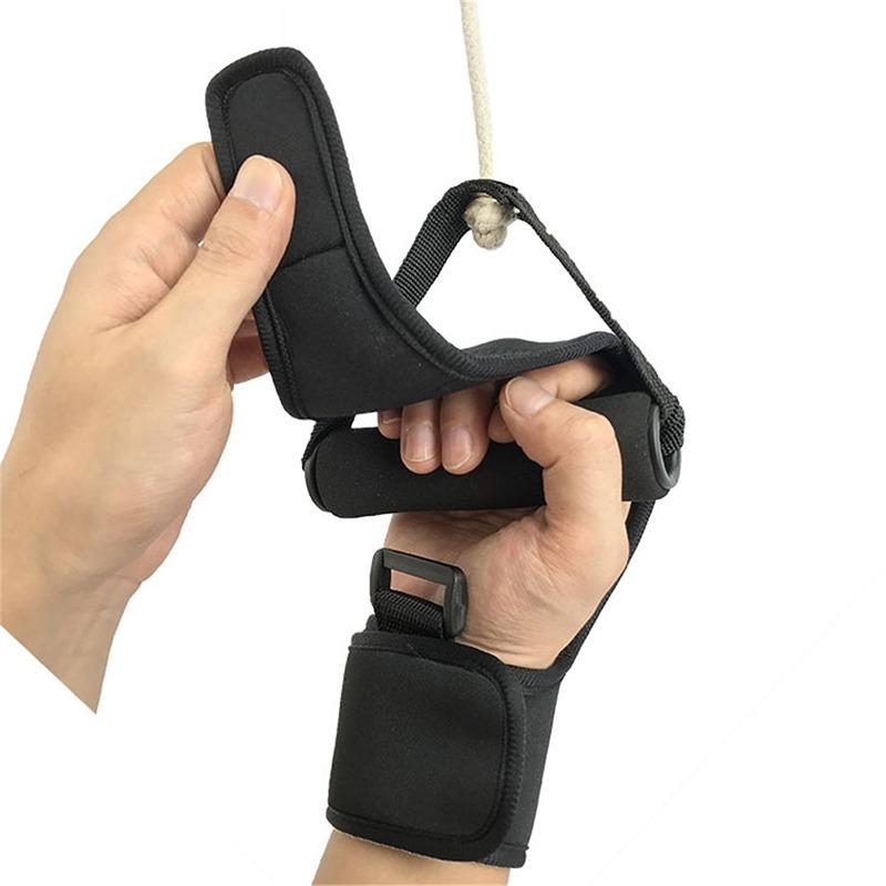 Guanti fissi ausiliari di alta qualità Strumento di allenamento riabilitativo Guanti per dita a pugno per pazienti con emiplegia da ictus