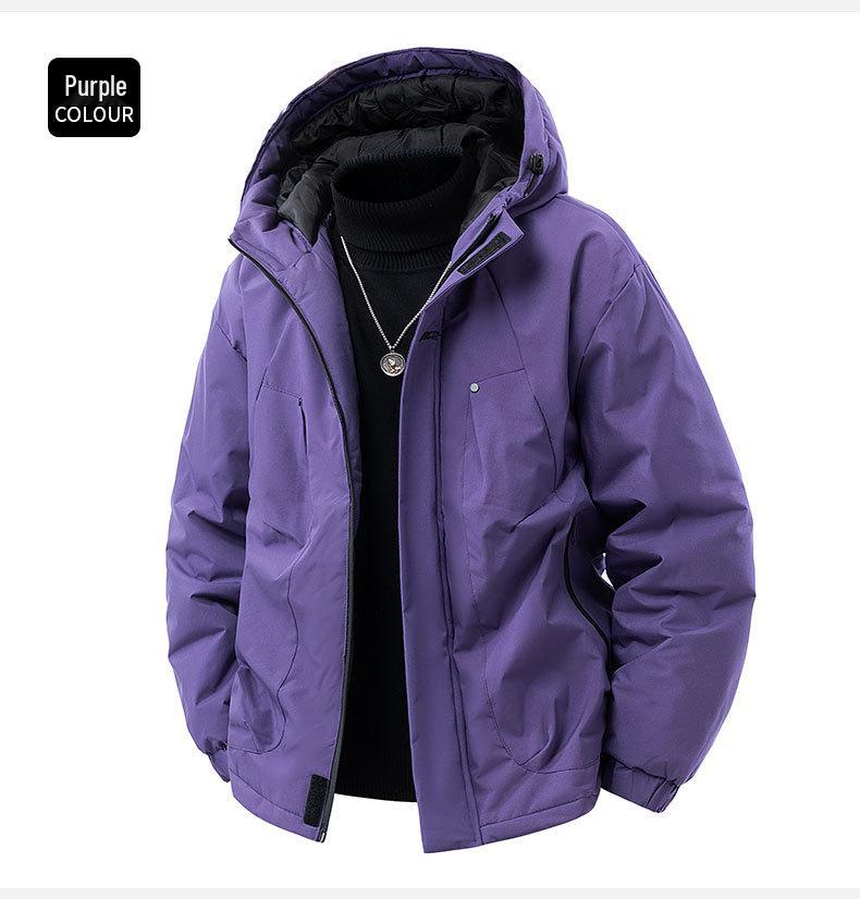 2025 Men's Korean Style Windproof Waterproof Hooded Jacket: Trendy Outdoor Workwear